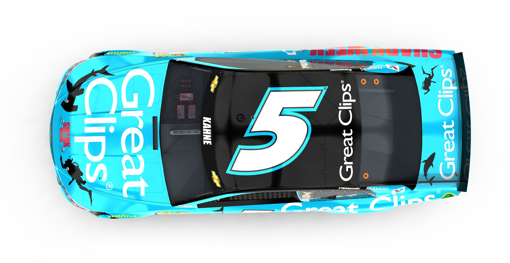 Kasey Kahnes Awesome 2015 Great Clips Shark Week Car: See How It Celebrates the Popular TV Show