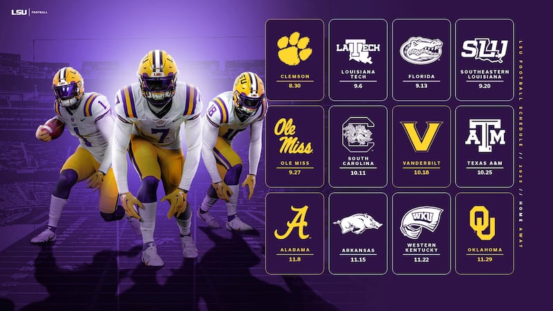 lsu football schedule 2025 released (What games are you most excited for)