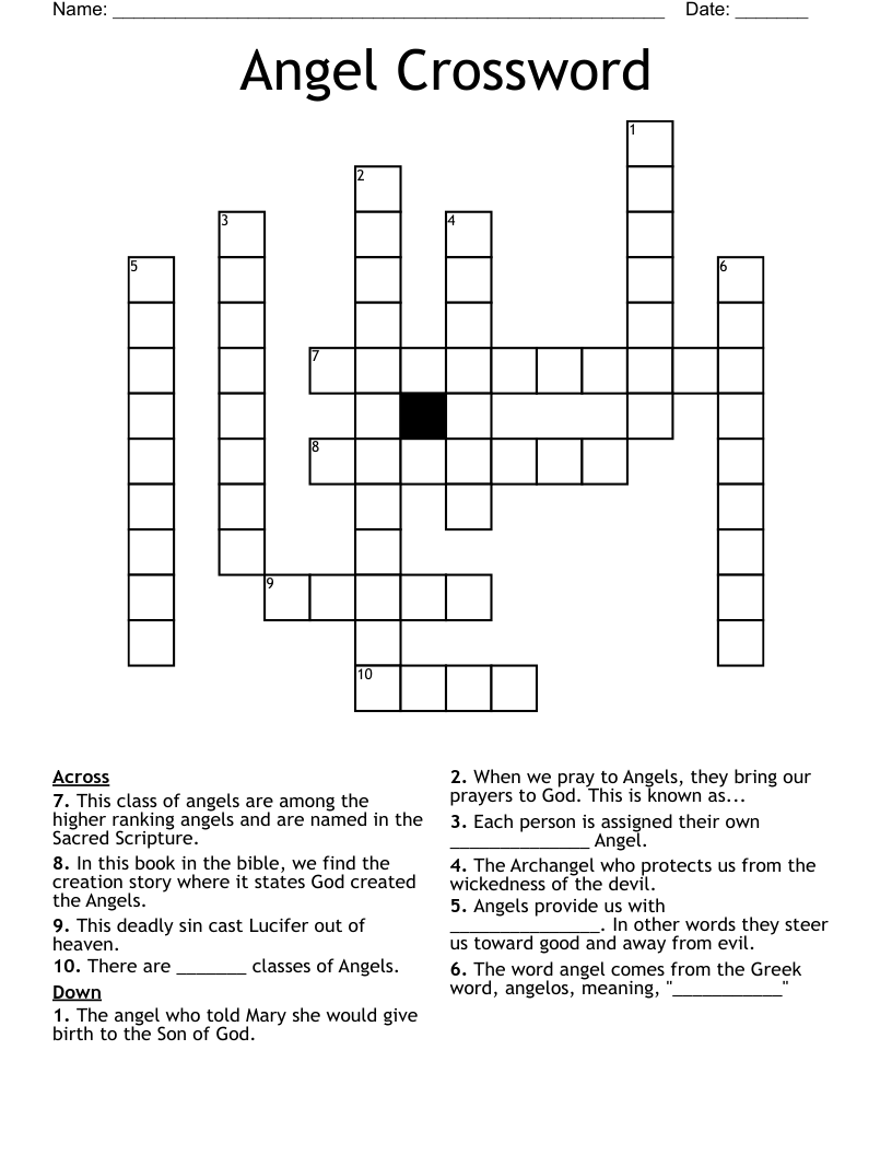 Need Help with Be an Angel Crossword Clue? Find it!
