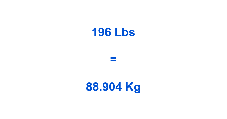 What is 196 Pounds in KG? Get the Simple Conversion Here!