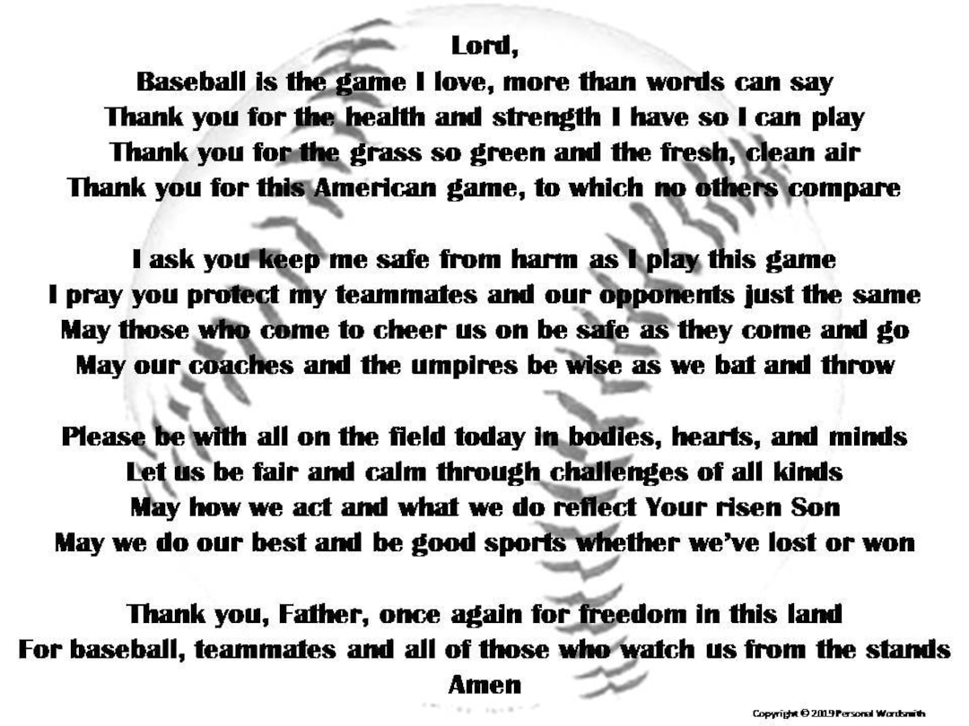 Youth Baseball Prayers: Easy Words for Kids,Coaches,Parents