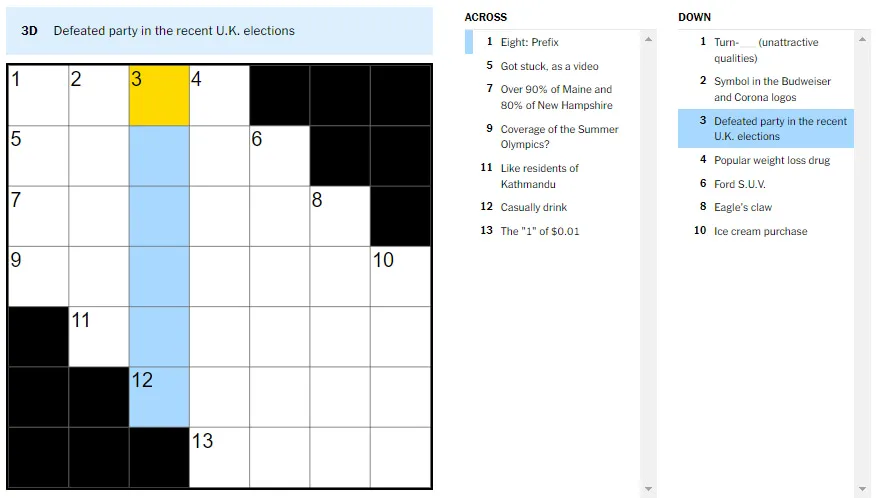 Need Help with Defeated Party Crossword? Find Clues!