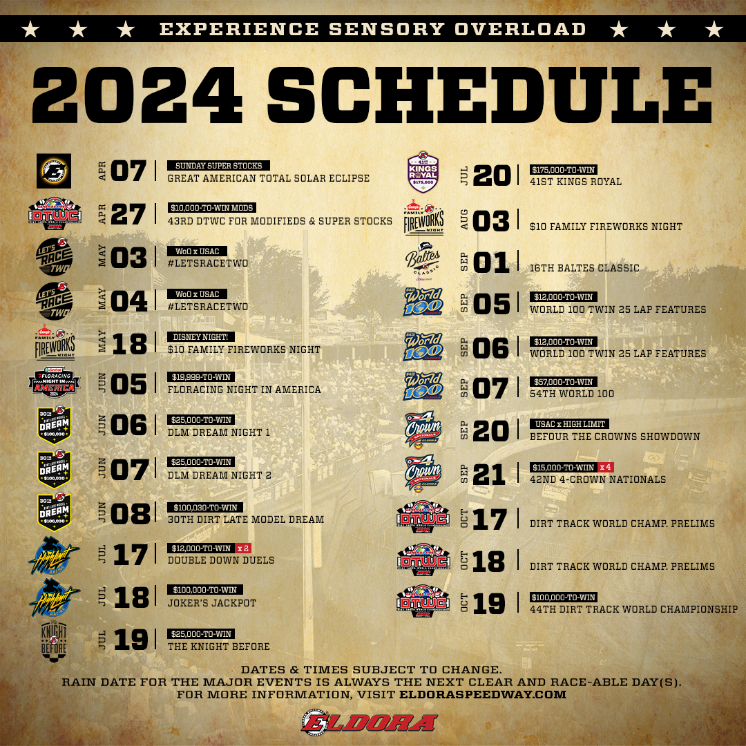 Eldora Speedway Race Schedule: Full Calendar of Events!